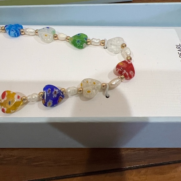 Piper K | Multicolor Heart Freshwater Pearl Necklace - Picture 7 of 9